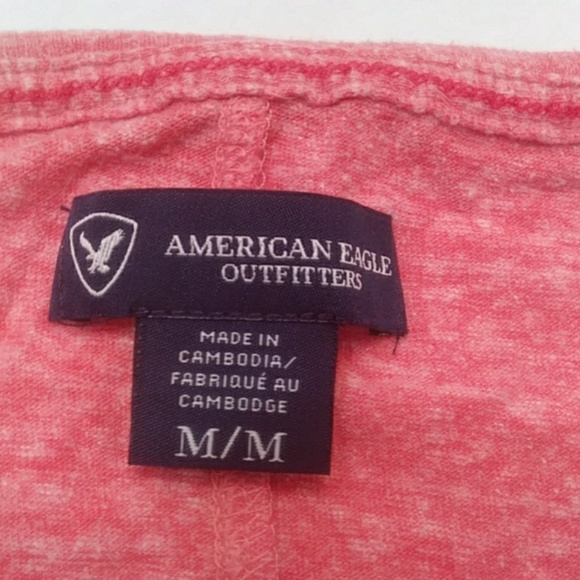American Eagle Outfitters Women's Long Sleeve Pinkish Top White Size M cz106 - Picture 5 of 6